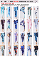 Floral printing Yoga Pants