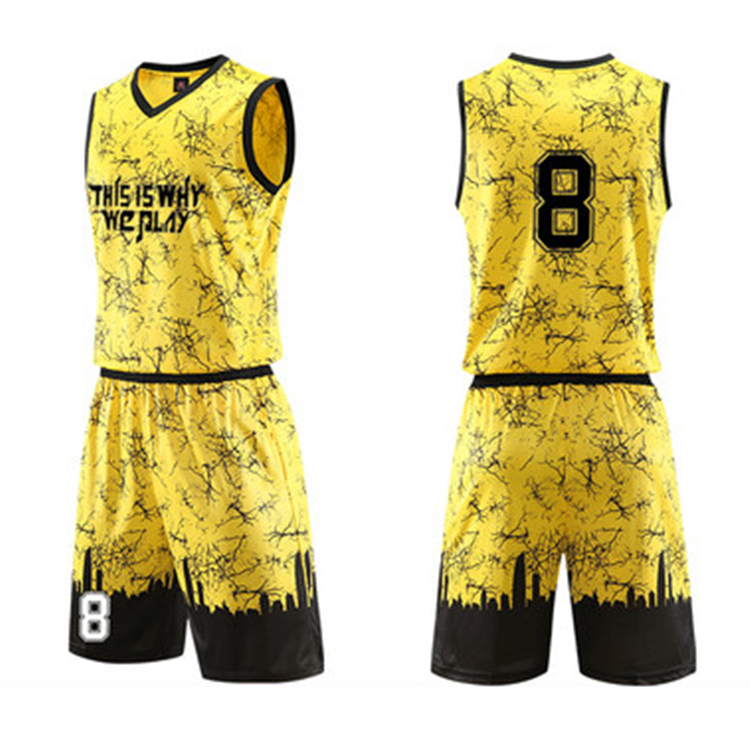 Custom Design Yellow Basketball Uniform
