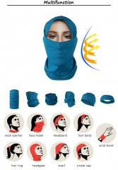 Sports Solid Color Anti UV Cooling head buff Custom logo Half Face Shield Cover mask scarf neck gaiter bandana