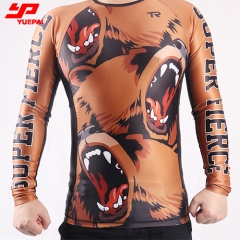 Long Sleeve Compression Activewear Mma Rash Guard Shirt