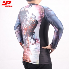 Mens MMA Long Sleeve Printing MMA Rash Guard