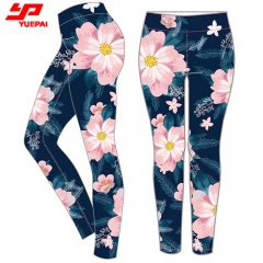 custom sublimation print sport fitness leggings for women