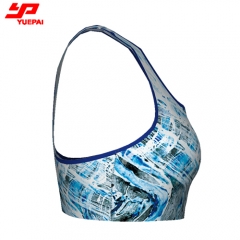 Gym sakura printing colorful sublimation sport bra yoga tank tops