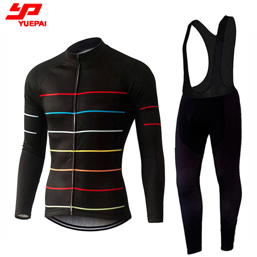 Quick dry Long Sleeve Bib Cycling Jersey Wear Custom Unisex