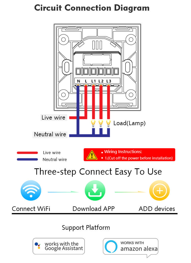 2 gang 1 way switch wiring diagram