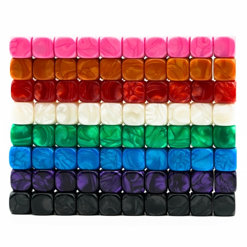 10 PCS Blank Dice 16mm Standard Dice 6 Sided Dice for Board Games DIY Dice Teaching Cubes