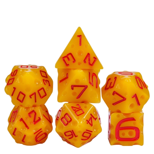 Cusdie Polyhedral DND Dice Set Resin Dice Cheese Dice for Dungeons and Dragons Role Playing Game,Table Game,Board Games