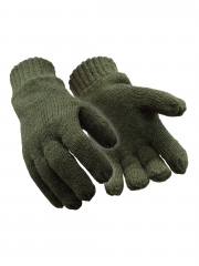 Army green Ragg wool Insulated knitted thermal Safety work gloves