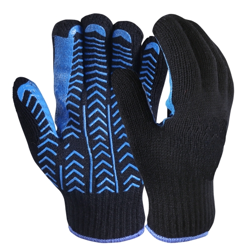 Herringbone grip Double layers insulated thermal Acrylic knitted work safety freezer glove