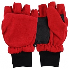 40grams 3M thinsulate lined Insulated Fleece fingerless Convertible Flip top mitten glove for winter work