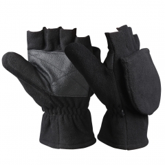 40grams 3M thinsulate lined Insulated Fleece fingerless Convertible Flip top mitten glove for winter work