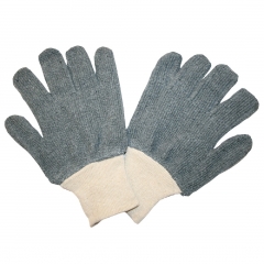 150 Degrees Light Heat resistant grayCotton Thermal terry cloth loop pile out work safety glove for Stamping Bakery Catering cold store