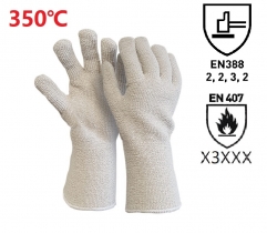 350°C High Heat resistant Cotton Terry cloth loop pile out hot work glove