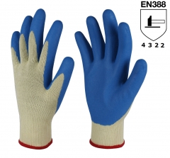 10G High abrasion Oil resistant Foam Nitrile coated knit grip cut resistant Aramid glove