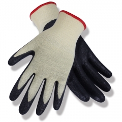 13G High abrasion Oil Repellent Foam Nitrile coated knit grip cut resistant Aramid glove