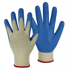 10G High abrasion Oil resistant Foam Nitrile coated knit grip cut resistant Aramid glove