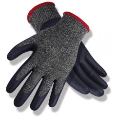 13G jointly Multi color Aramid HPPE Steel Glass cut resistant work glove with foam nitrile coated