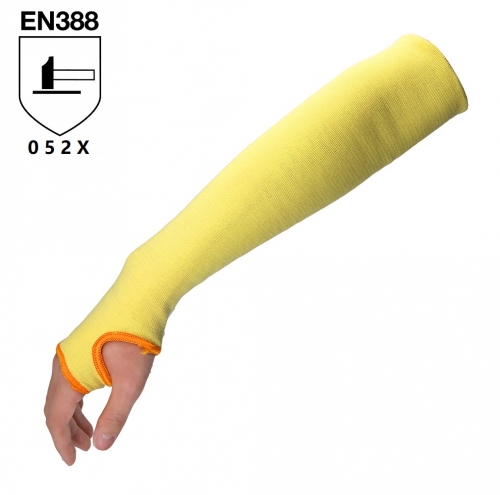 EN388 Arm cut protection aramid cut resistant level 5 sleeve with Thumb Hole 18 inch length