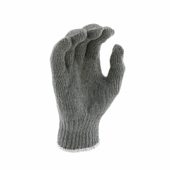 Heavy Weight Gray String Knit Poly Cotton work safety Gloves liner for manufacturing, general labor, material handling, shipping, agriculture