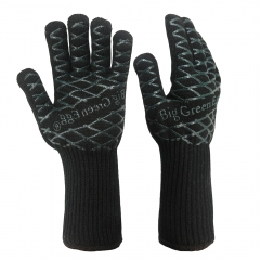 Regular cuff 932°F Extreme Heat and Cut Resistant Barbecue Grill Pit mitt Gloves Oven Mitts, Pot Holders for Cooking, Smoking,Baking, Camping, Fireplace