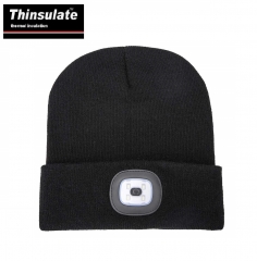 Thinsulate Warm Bright LED thermal Beanie Hat cap with USB Rechargeable Headlamp for Cycling Camping Fishing Hunting Working