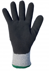 Cut resistant thermal grip work glove with double layers acrylic terry loop insulated