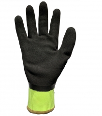 High visibility winter waterproof thermal Work Glove with nitrile Coated