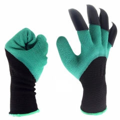Garden genie glove with ABS plastic claws for gardening ,digging raking safety