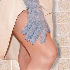 Deliwear Loofah like Nylon Strong Heavy Exfoliating Gloves for Bath Shower