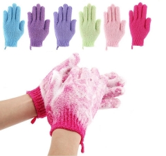 Deliwear Loofah like Nylon Strong Heavy Exfoliating Gloves for Bath Shower