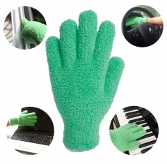 Ultra absorbent Polyester Microfiber dusting Cleaning gloves for household office Car