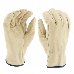 Premium Full Grain Pigskin Unlined Leather Work gloves for driver construction warehousing utility