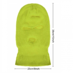 Unlined Acrylic knitted Full Face 3 Holes Thermal Ski Mask for cycling snowboarding skiing