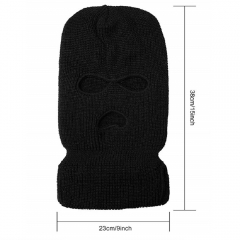 Unlined Acrylic knitted 3 Hole Face Cover for Winter Outdoor Sport Works