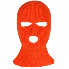 Unlined Acrylic knitted 3 Hole Face Cover for Winter Outdoor Sport Works
