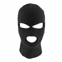 Unlined Acrylic knitted Full Face 3 Holes Thermal Ski Mask for cycling snowboarding skiing