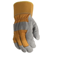 Deliwear Thinsulate lined Winter thermal Cow Split Leather Work Rigger Gloves