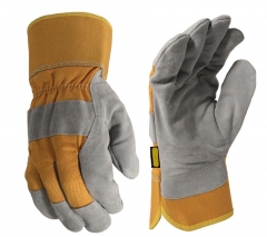 Deliwear Thinsulate lined Winter thermal Cow Split Leather Work Rigger Gloves