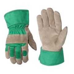 Deliwear Kids Leather Work Rigger Garden Gloves for Landsaping Gardening Lawning Working