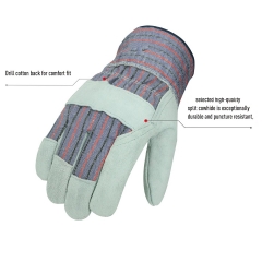 Deliwear Children Garden Leather Rigger Work Gloves for Landsaping Gardening Lawning Construction