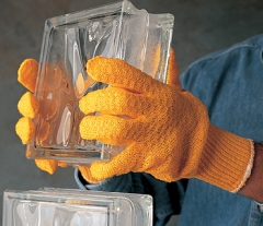 High grip Honeycomb PVC Criss Cross fingerless Gloves for glass wareshouse Rigging