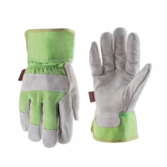 Deliwear Kids Garden Suede Cowhide Leather palm Work Gloves for Landsaping Gardening