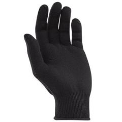 Deliwear Black Hollow core thermal Thermolite glove liner with grip Polka dots for Ski glove liner freezer glove liner