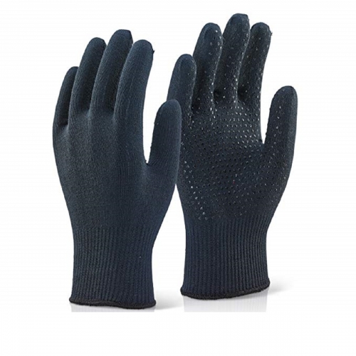 Deliwear Black Hollow core thermal Thermolite glove liner with grip Polka dots for Ski glove liner freezer glove liner