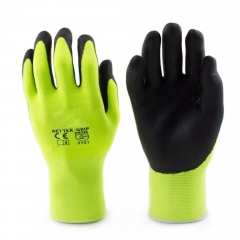 Ultra Thin Micro Foam Nitrile Coated Nylon touch screen work glove for Smart phone