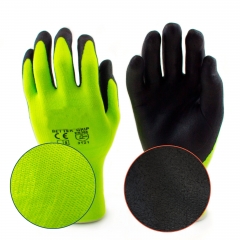 Ultra Thin Micro Foam Nitrile Coated Nylon touch screen work glove for Smart phone
