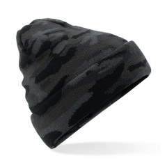 Winter Thermal Acrylic Knitted Turn up Camo Beanie Hat for Hunting Hiking Fishing