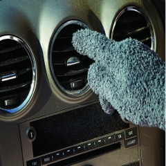 No Scratching Soft Polyester Microfiber Auto Dusting Cleaning gloves for Car interior dust absorb