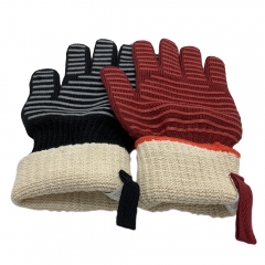 EN407 Rated 932F Heat resistant FR Aramid Oven BBQ Grill Glove Handschuhe Mitt for Cooking,Baking,Kitchen,Outdoor