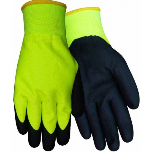 Winter Cold Weather Two Layers Nitrile Coated Thermal Waterproof work safety Gloves for wet and Oil Work